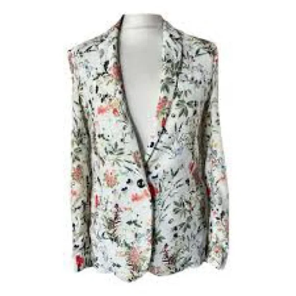 The Kooples Botanic On Crepe Blazer Size S - Picture 8 of 8